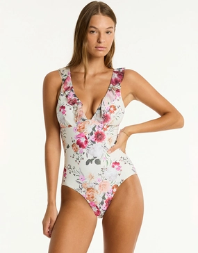 Belle Frill Swimsuit - Coconut Sea Level - Sea Level swimwear clearance