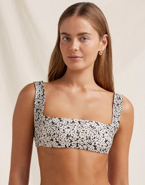 Bisou Vacances Crop Bikini Top - Ditsy Floral Swim Womens - beachwear discount