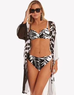 Black and White Underwired Bikini Set Swim Womens - beachwear discount