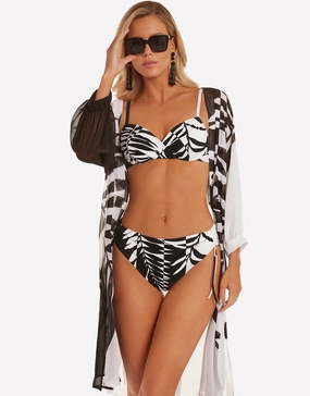 Black and White Underwired Bikini Set Roidal - Roidal activewear best price