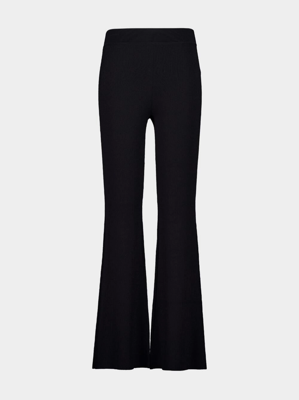 Black Florie Jersey Bootcut Trousers Bottoms Womens - leggings best deals