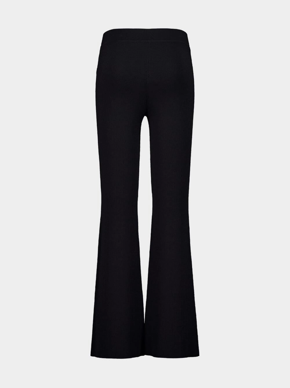 Black Florie Jersey Bootcut Trousers