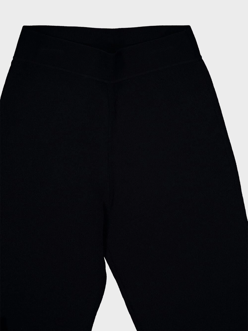 Black Florie Jersey Bootcut Trousers