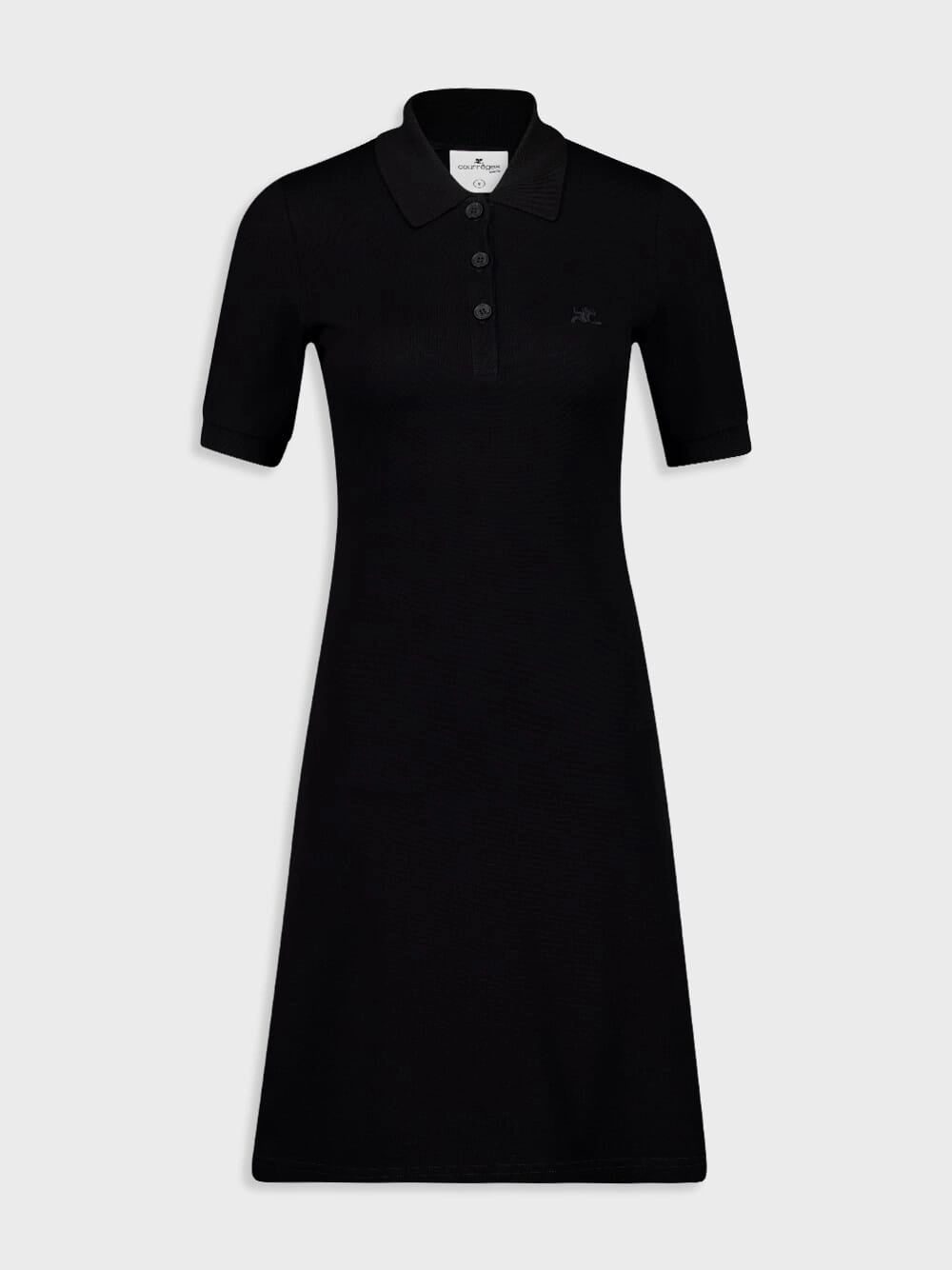 Black Mini Piqu Polo Dress cocktail dresses cheap