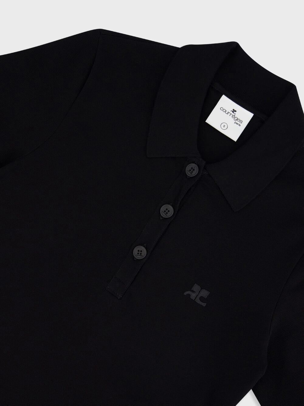 Black Mini Piqu Polo Dress
