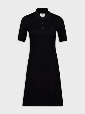 Black Mini Piqu Polo Dress cocktail dresses cheap