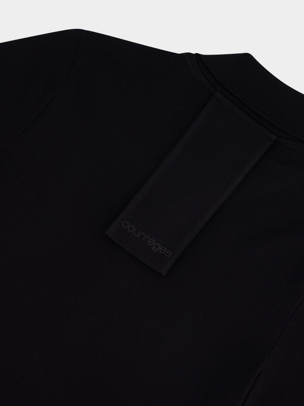 Black Mini Piqu Polo Dress