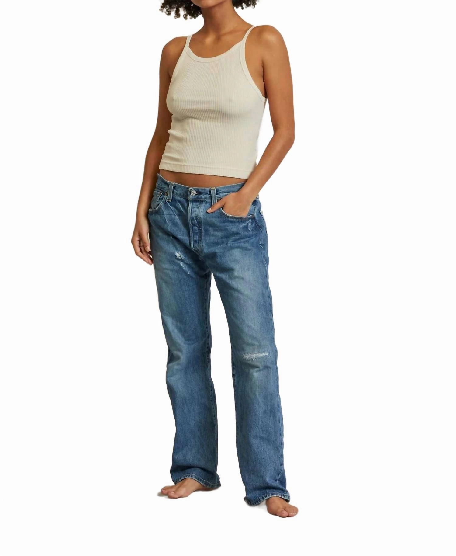 Bonnie Ribbed Tank Top In Sugar