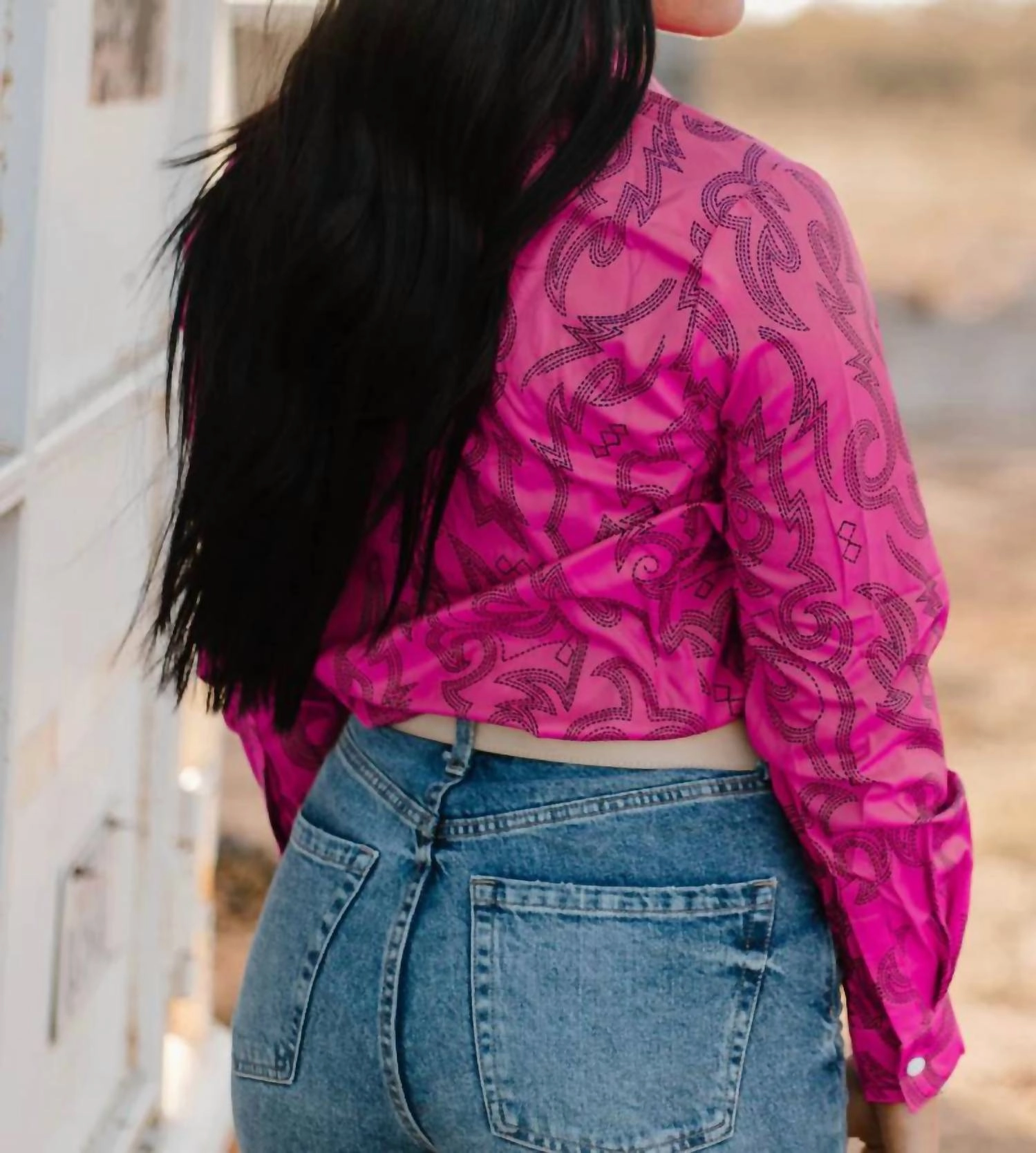 Boot Scootin' Button Up Shirt In Pink