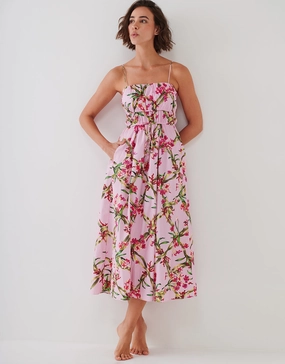 Botanique Dress - Tangy Pink Maryan Mehlhorn - Maryan Mehlhorn dresses
