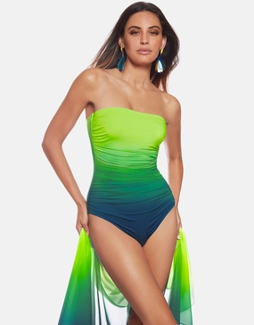 Brasil Ruched Bandeau Swimsuit - Lima Roidal - Roidal activewear best price