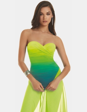 Brasil Ruched Twist Bandeau Swimsuit - Lima Roidal - Roidal activewear best price