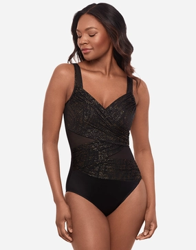 Brilliante Madero Swimsuit - Black Miraclesuit - Miraclesuit swimwear clearance