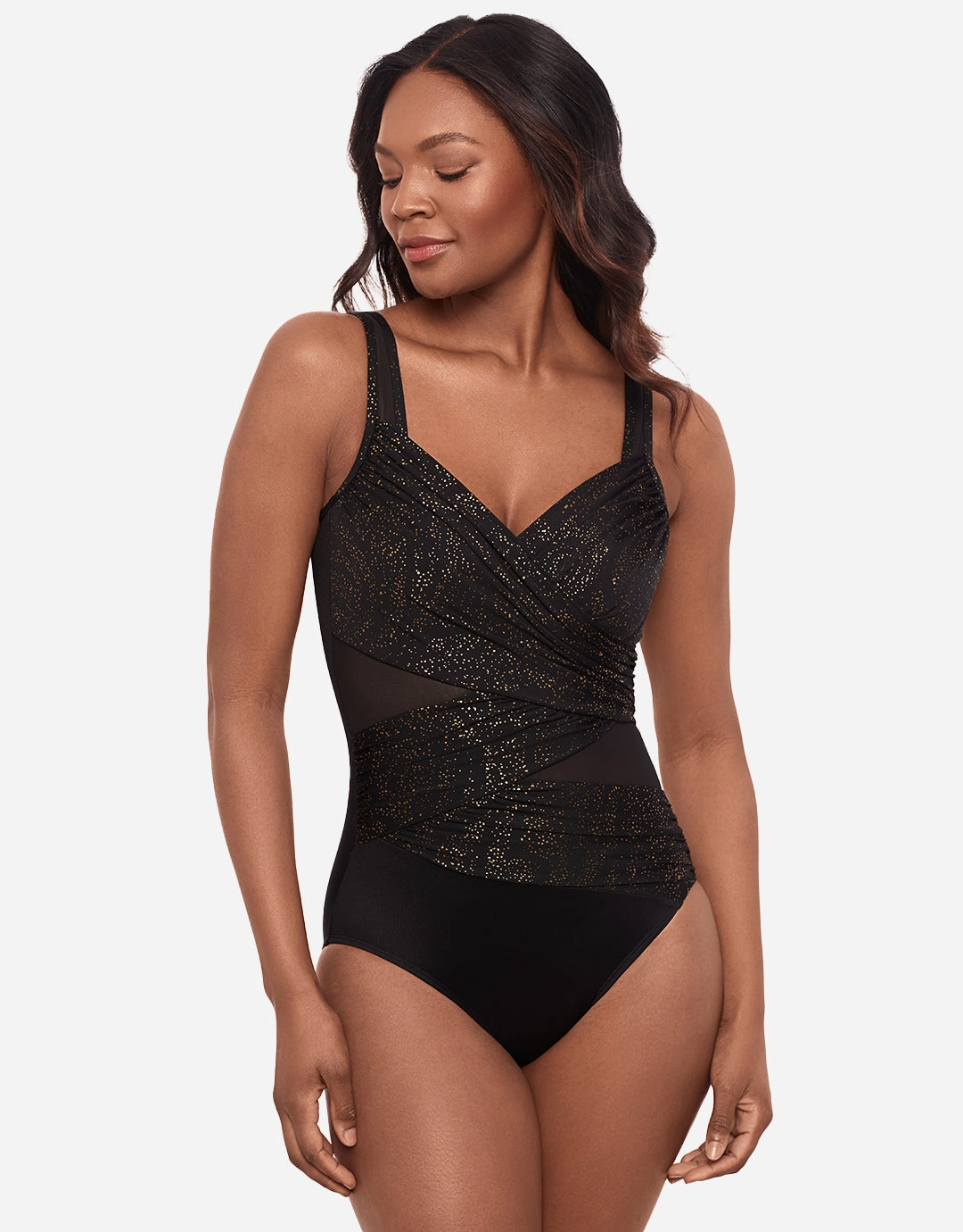 Brilliante Madero Swimsuit - Black Miraclesuit - Miraclesuit swimwear clearance