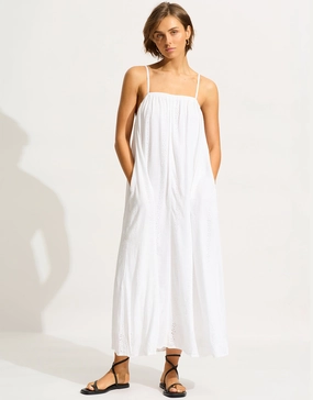 Broderie Maxi Dress - White Seafolly - Seafolly bikinis sale