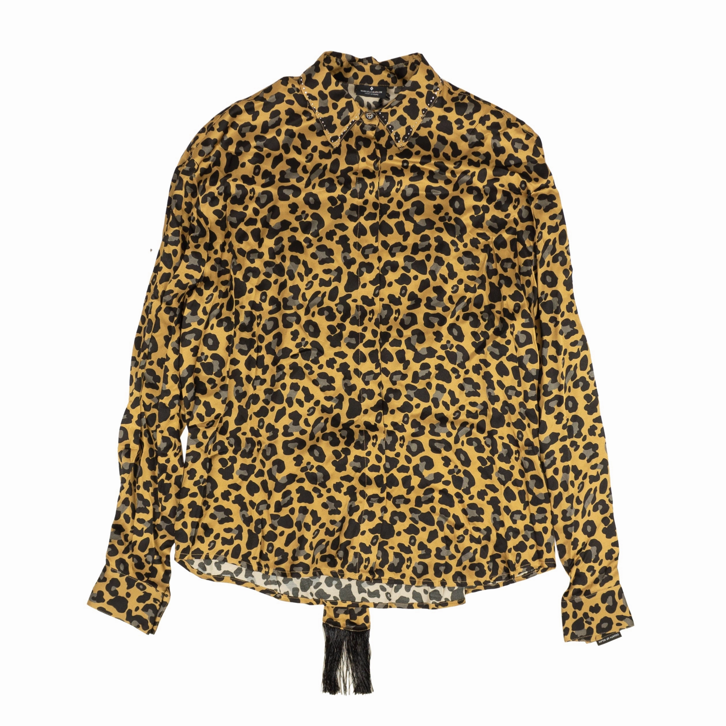Brown Leopard Print Button Down Shirt