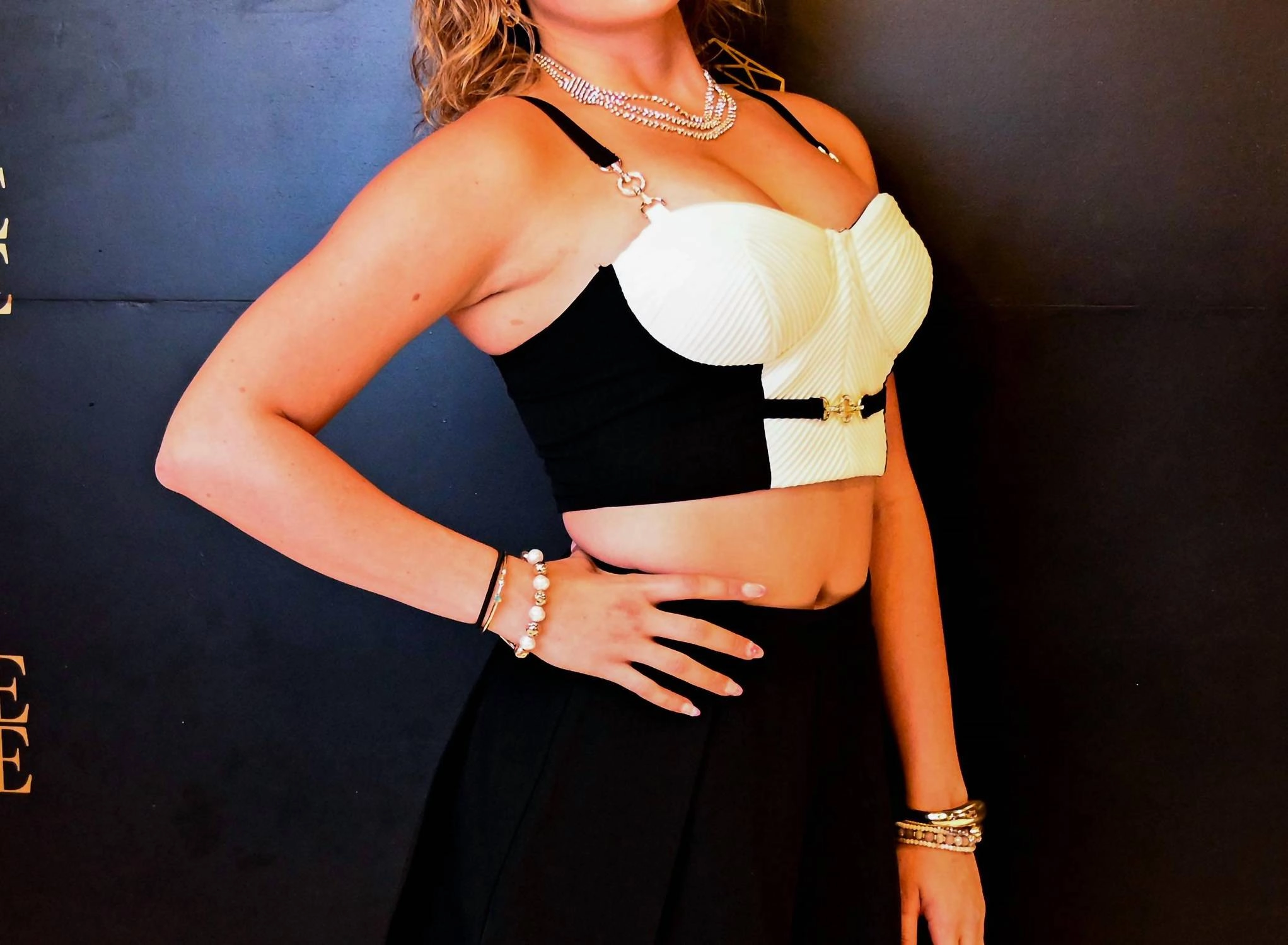 Brunch Day Bandage Crop Top In Black