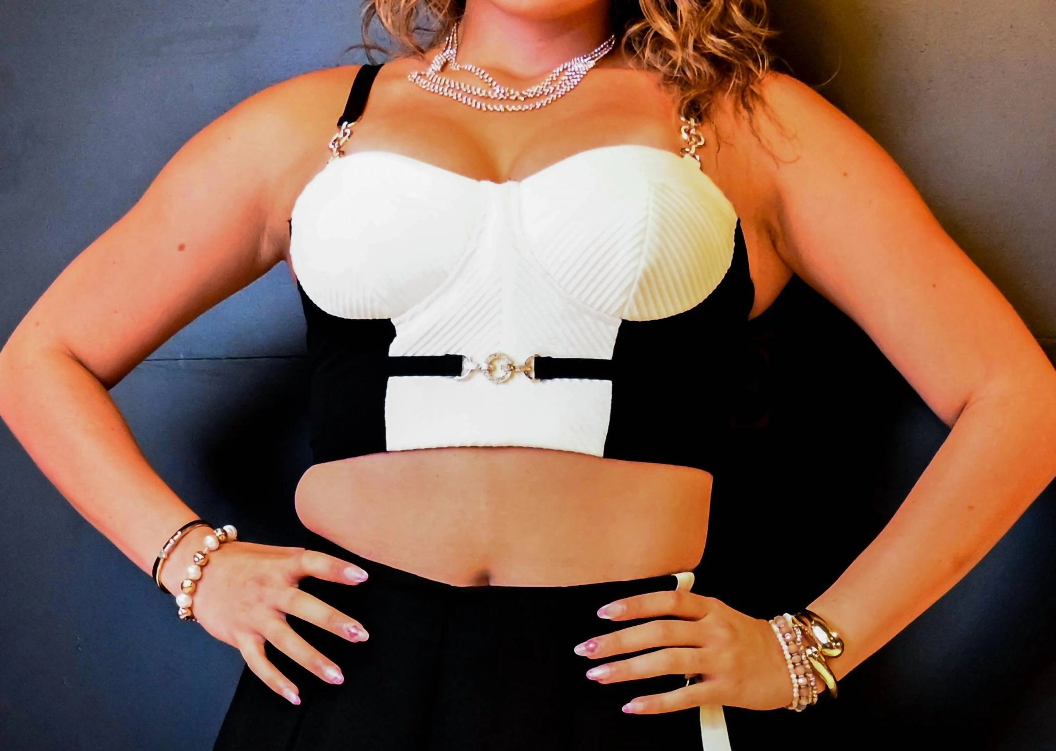 Brunch Day Bandage Crop Top In Black