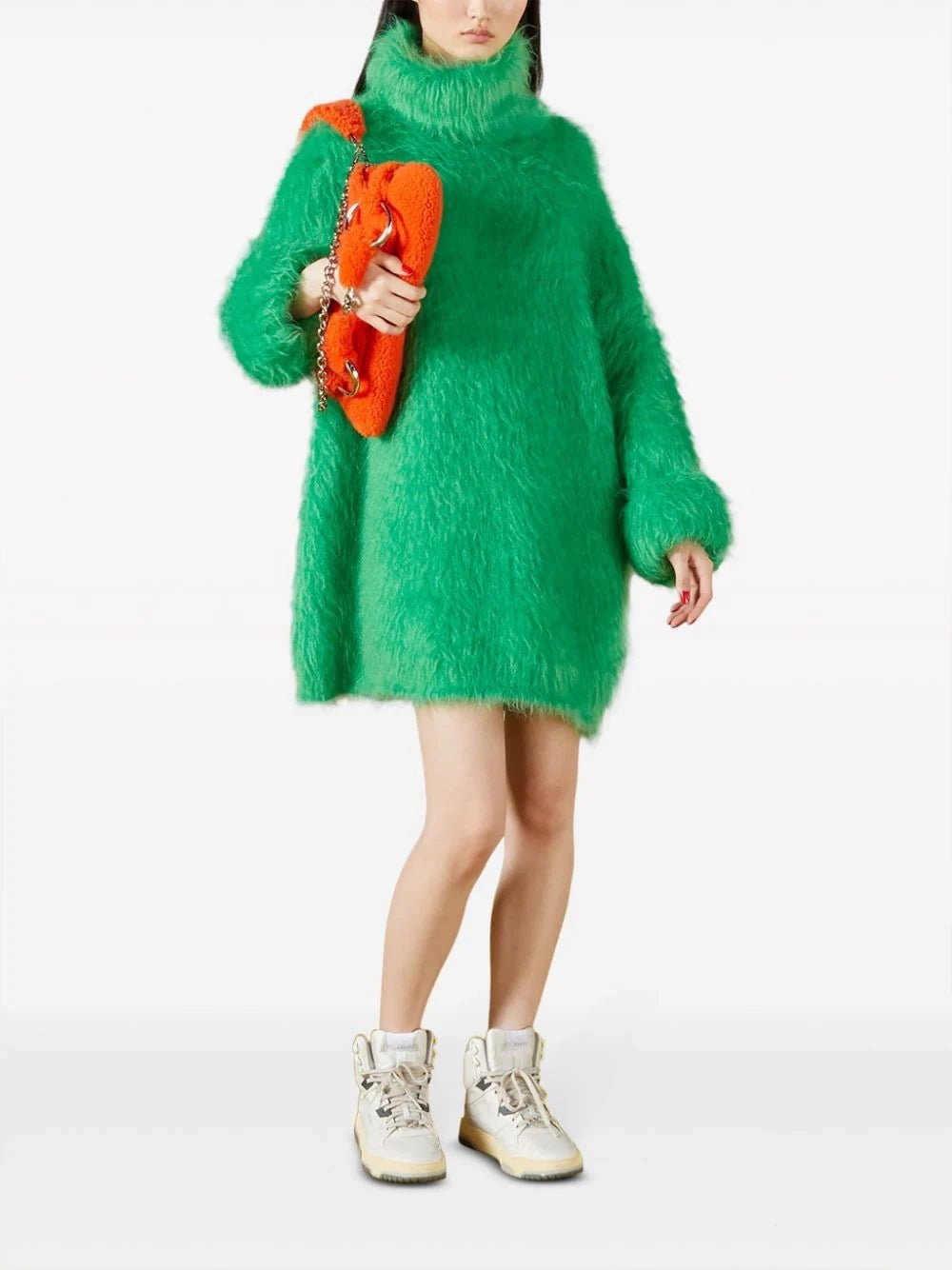 Brushed Mohair Jumper Mini Dress