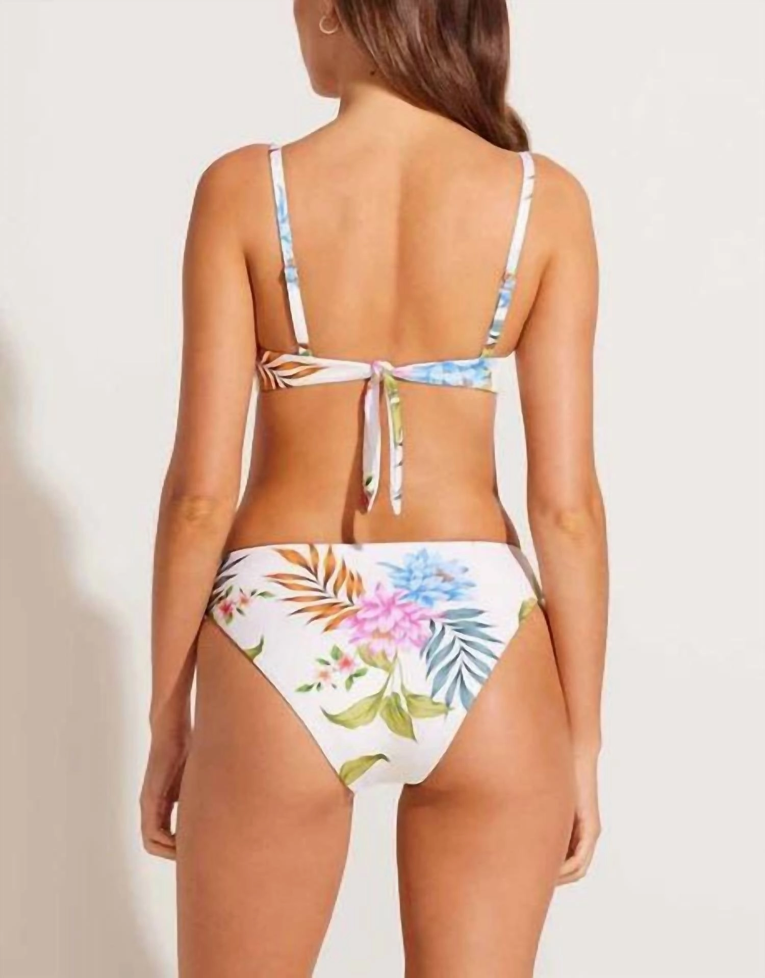 Cali High-Leg Bikini Bottom In Summer Bloom