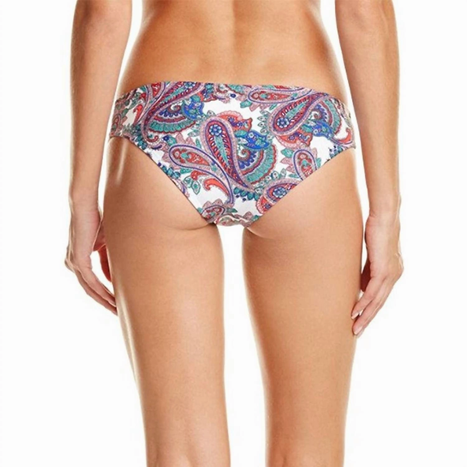 Capri Paisley Hipster Bottom In White Multi