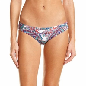 Capri Paisley Hipster Bottom In White Multi Swim Womens - scoop neck swimsuits
