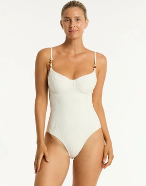 Caracus Balconette Bra Swimsuit - Coconut Sea Level - Sea Level swimwear clearance