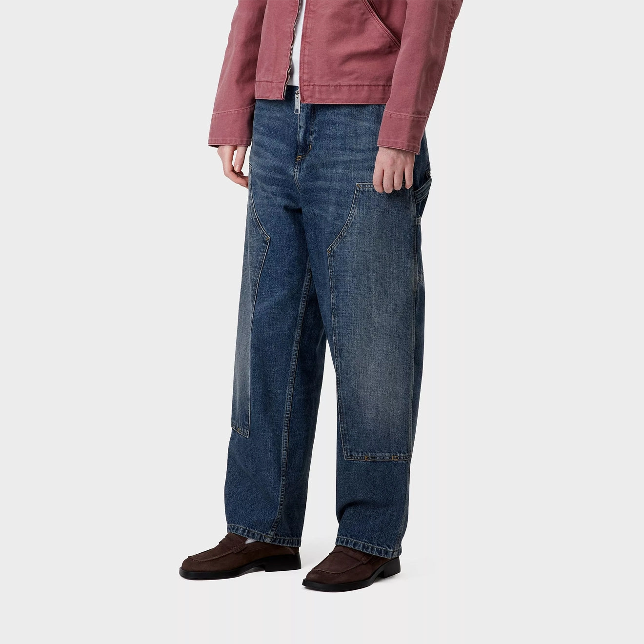 Carhartt WIP Womens Brandon Double Knee Pant Blue Dark Used Wash