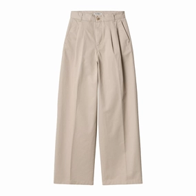 Carhartt WIP Womens Leola Pant Dusky Beige Stone Washed womens pants flash sale