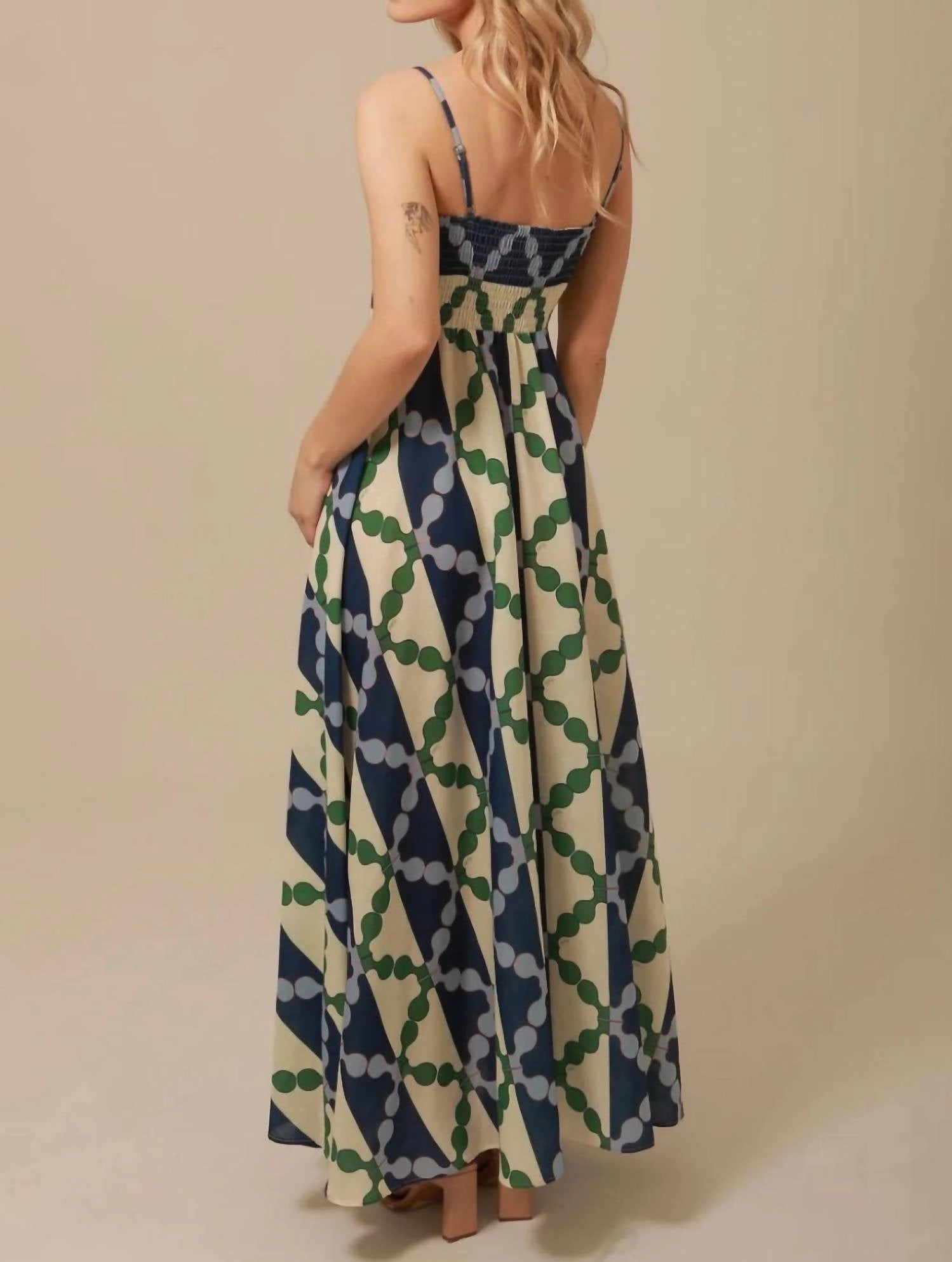 Carla Dress In Blue Multi