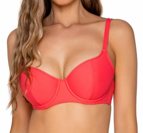 Carmen Underwire Bikini Top In Nectarine Swim Womens - padded bikinis cheap