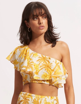 Castaway Shirring Top - Tuscan Sunset Seafolly - Seafolly bikinis sale