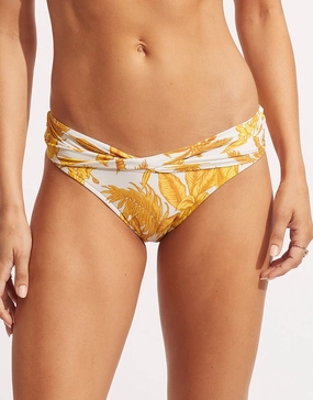Castaway Twist Band Hipster Bikini Pant - Tuscan Sunset Seafolly - Seafolly bikinis sale