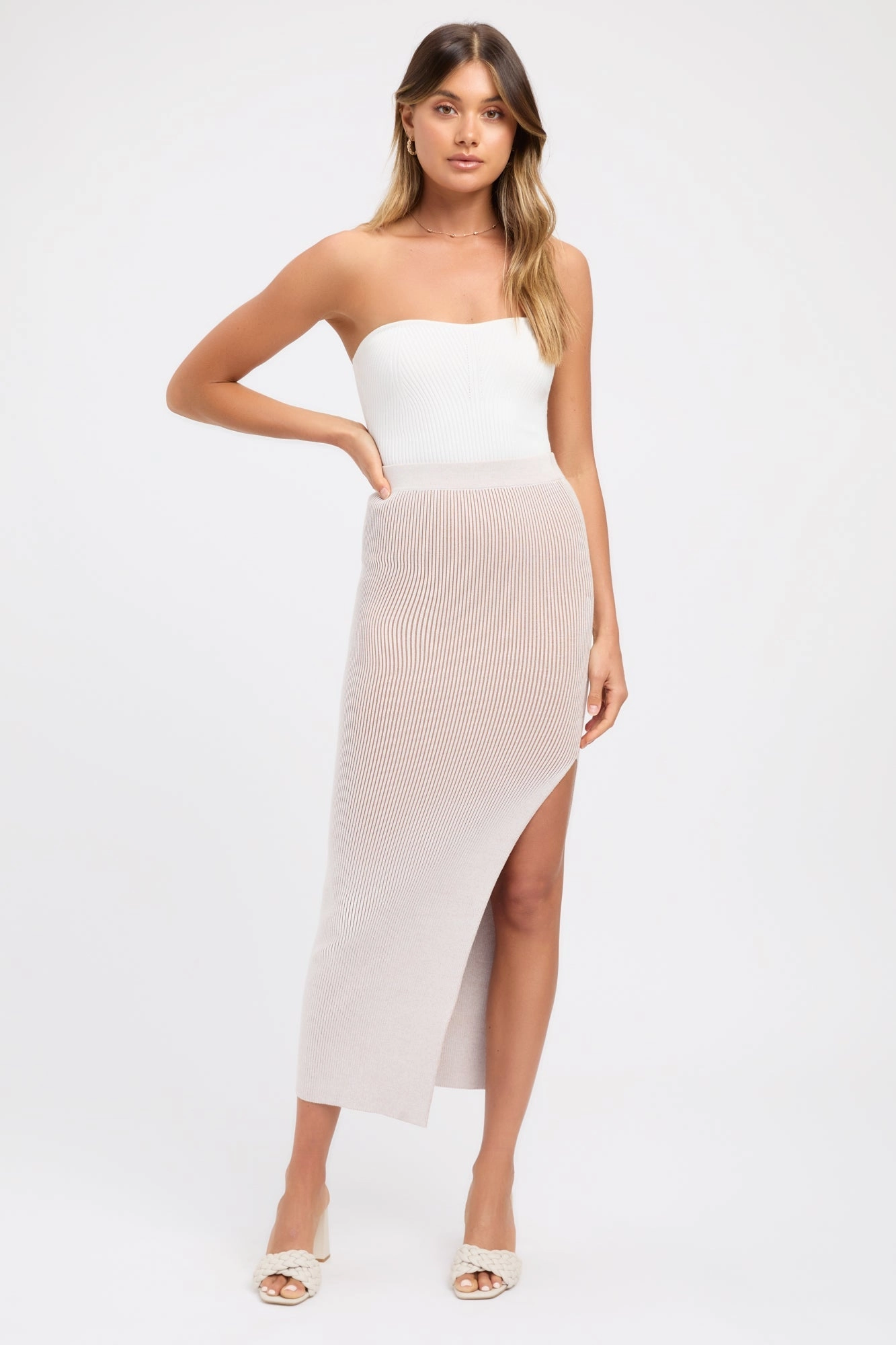 Cece Split Midi Skirt womens leggings best offer