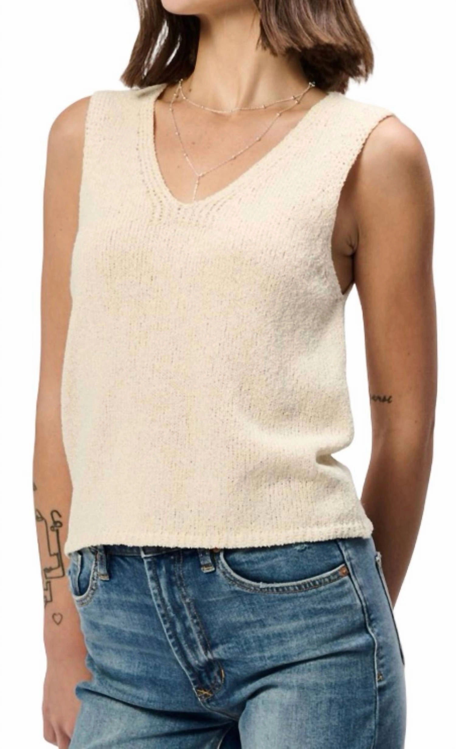 Celie Top In Vintage Cream