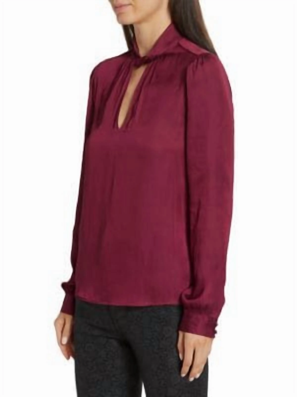 Ceres Twist Neck Top In Mulberry