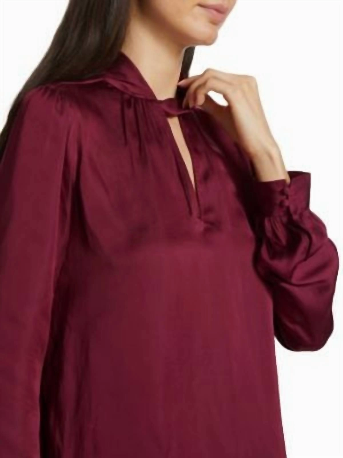 Ceres Twist Neck Top In Mulberry