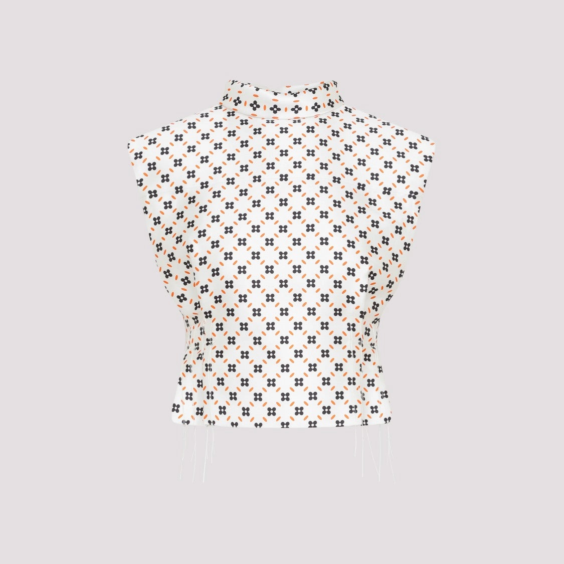 Chalk Floral Cropped Sleeveless Top