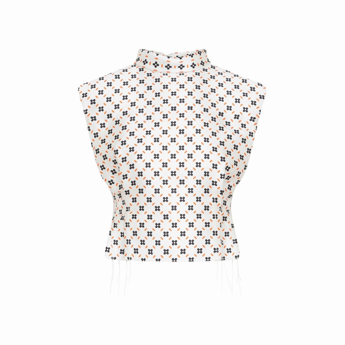 Chalk Floral Cropped Sleeveless Top