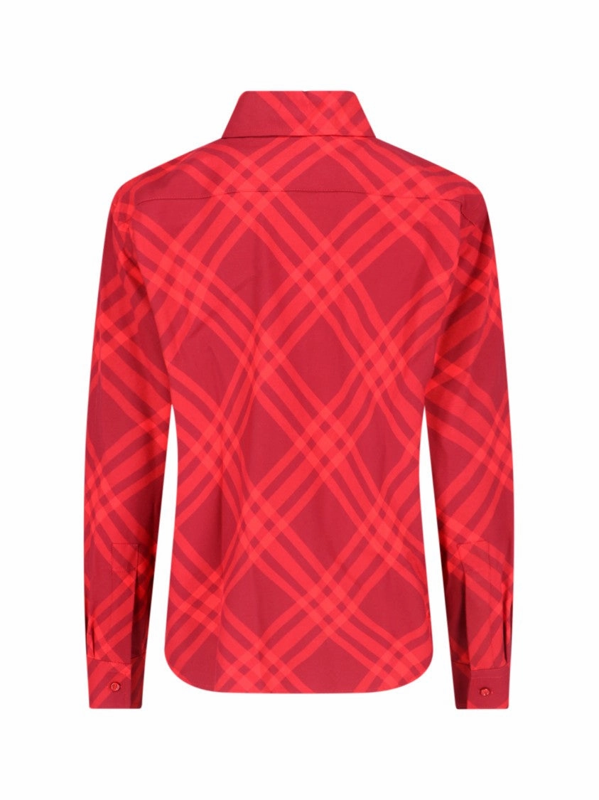 Check" Logo Shirt  Red