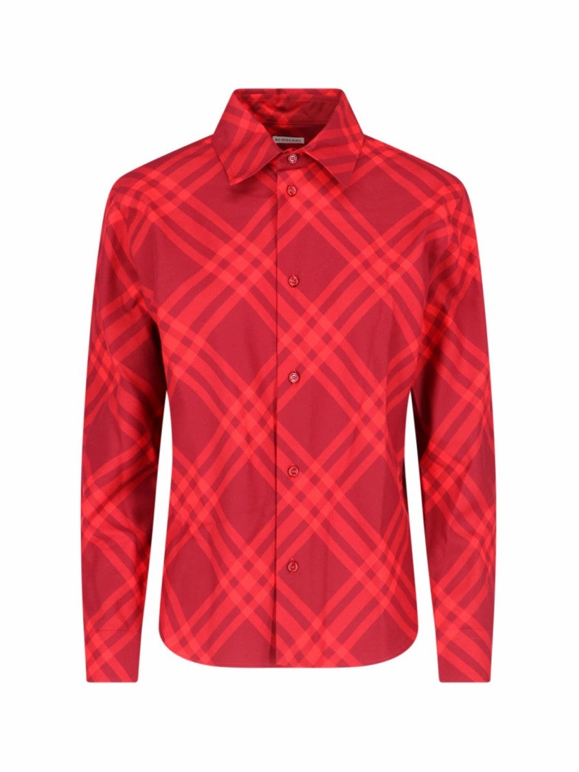 Check" Logo Shirt  Red