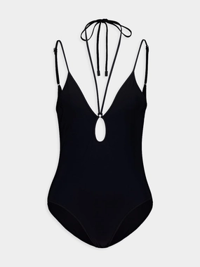 Chic Black One-Piece Swimsuit Swim Womens clearance sale