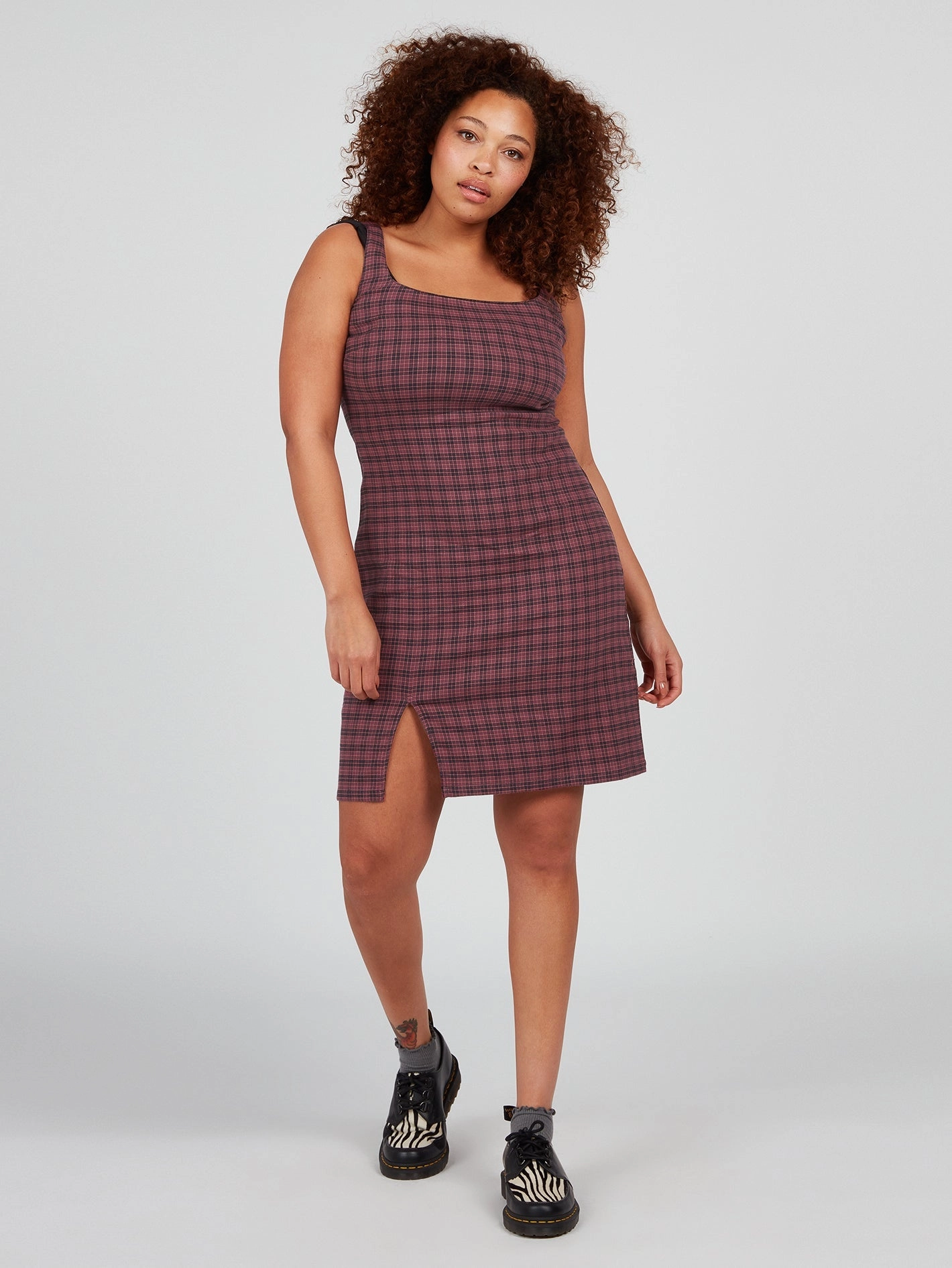 Chicheck Urself Dress - Eggplant