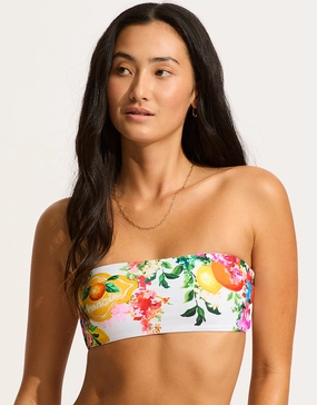 Ciao Bella Bandeau Bikini Top - White Seafolly - Seafolly bikinis sale