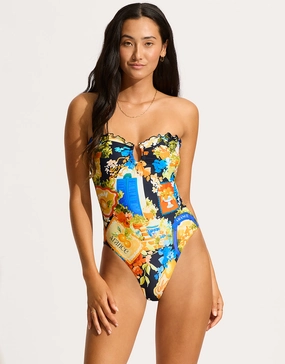 Ciao Bella Bandeau Swimsuit - True Navy Seafolly - Seafolly bikinis sale