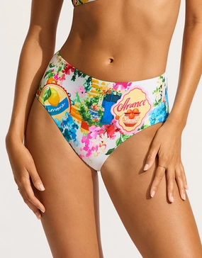 Ciao Bella High Waisted Bikini Pant - White Swim Womens - beachwear discount
