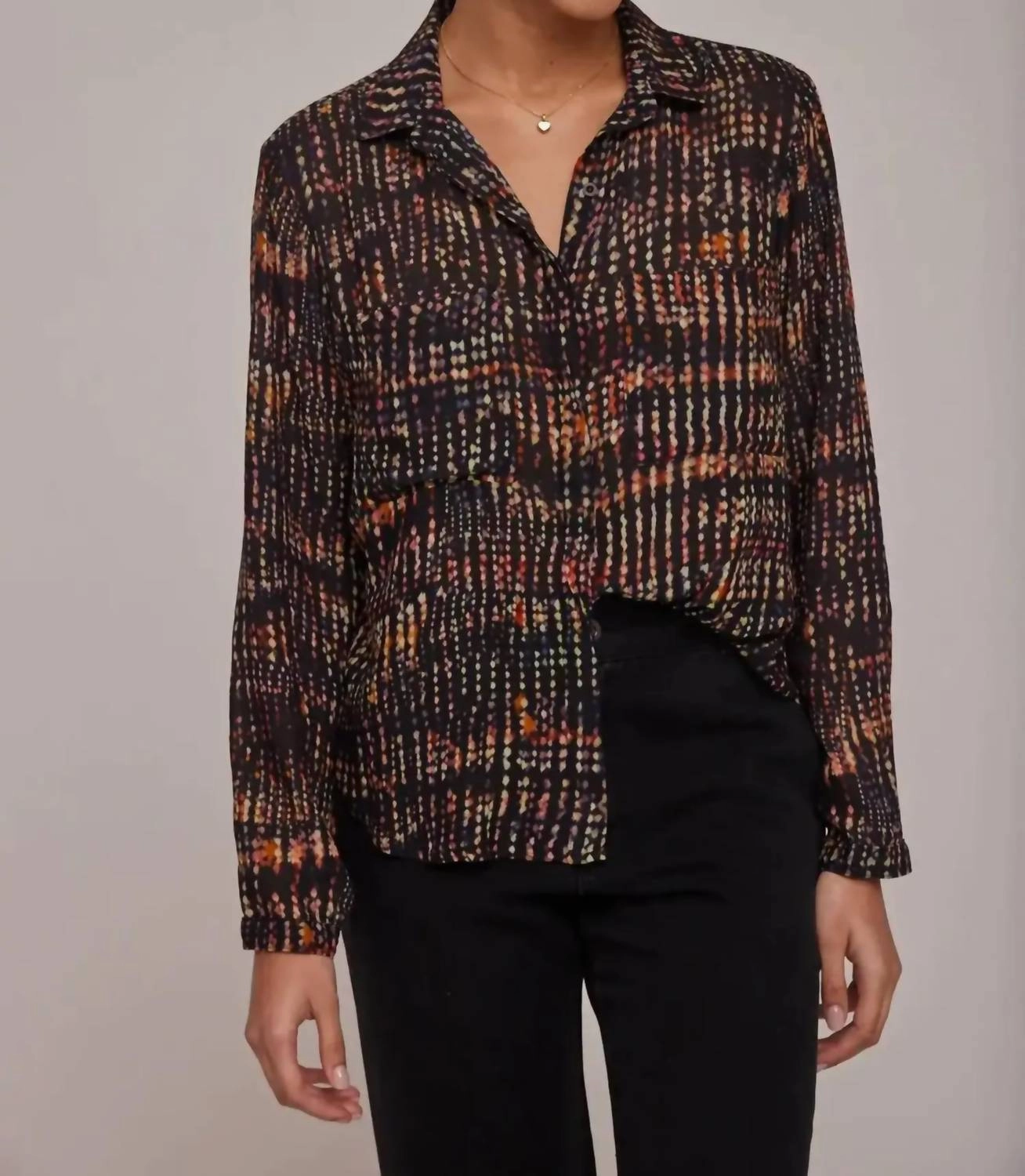 City Lights Hipster Shirt In Multi