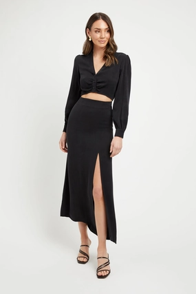 Clarisa Split Midi Skirt womens leggings best offer