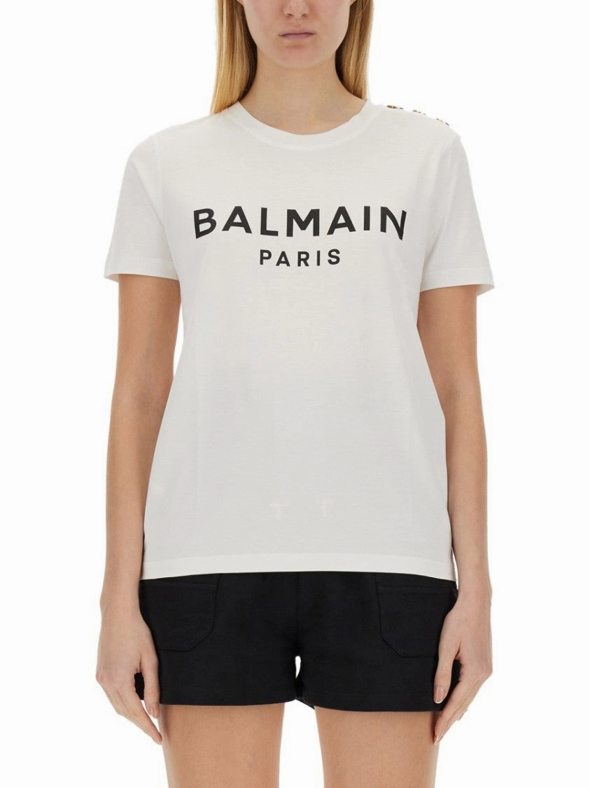 Classic White T-Shirt With Bold Logo