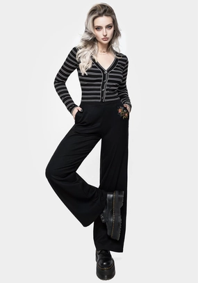Cleome Floral Spiderweb Embroidered Trousers Bottoms Womens - women's jeans sale